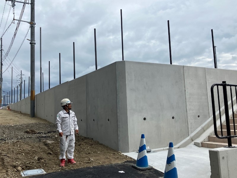 マルチコーナー擁壁の施工例