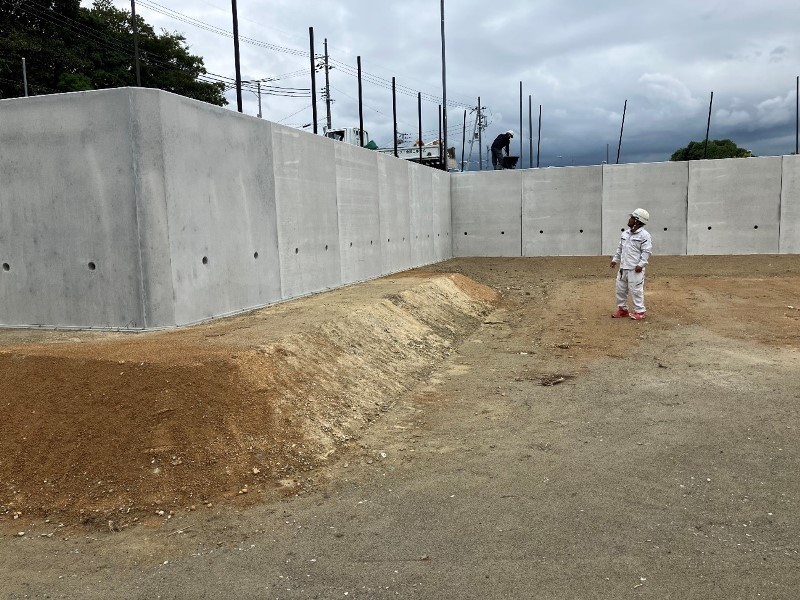 マルチコーナー擁壁の施工例